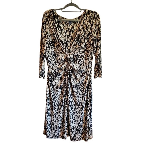 Chaps Black and White Abstract Artsy Midi XL - Picture 1 of 14